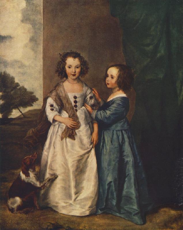 DYCK, Sir Anthony Van Portrait of Philadelphia and Elisabeth Cary fg